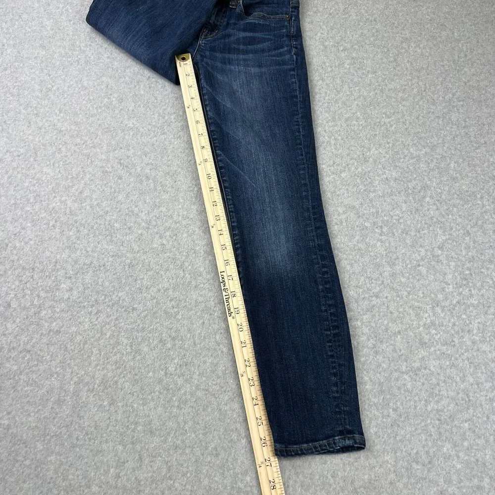 J. Crew Curvy Toothpick Jeans, Size 24, Dark Blue Wash, High-Rise Skinny‎ Fit